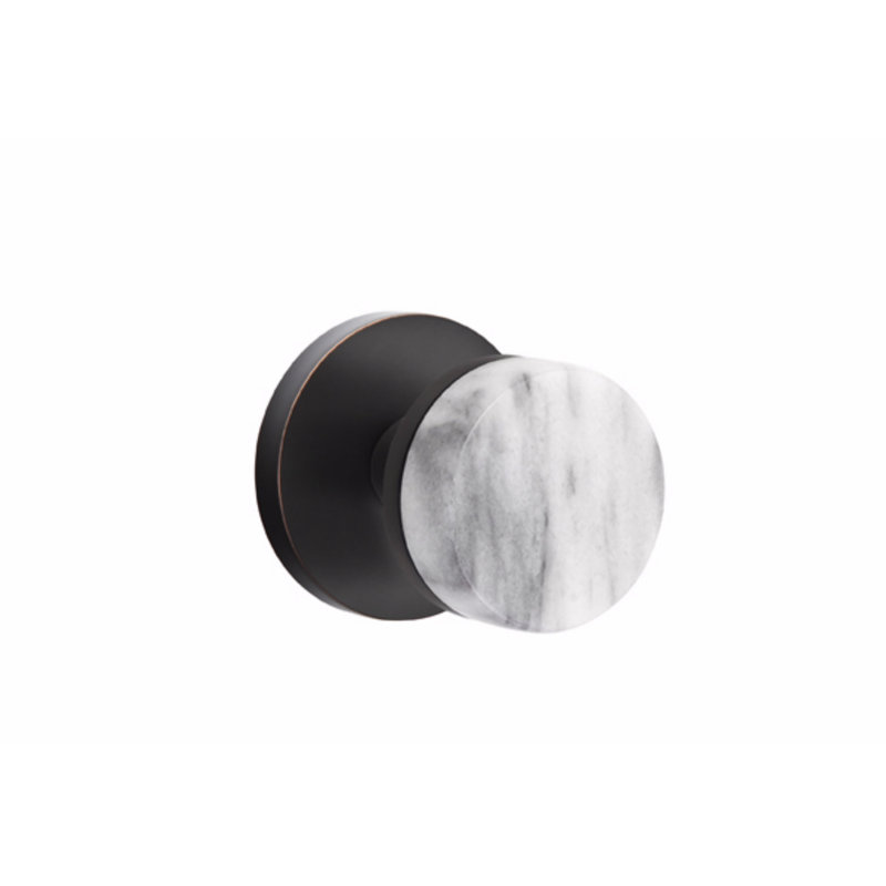 Select Round Knob with Round Rosette, Oil Rubbed Bronze