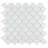 Expressions Scallop White 11-1/4" x 12" Glass Mosaic Floor and Wall Tile