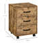 Erve 40cm Wide 3 -Drawer Mobile File Cabinet-1280572267