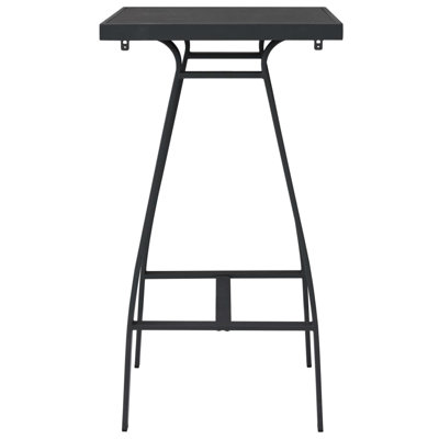Bothild Square Glass Outdoor Bar Table - 60 cm W 60 cm D