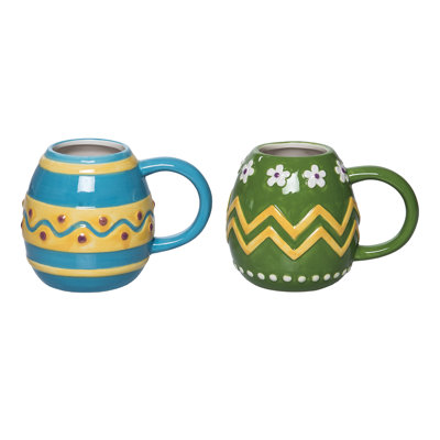 Dolomite Easter Egg 16 Oz. Coffee Mug, Blue, Ceramic, Set of 2, Table, Kitchen, Easter, Drinkware