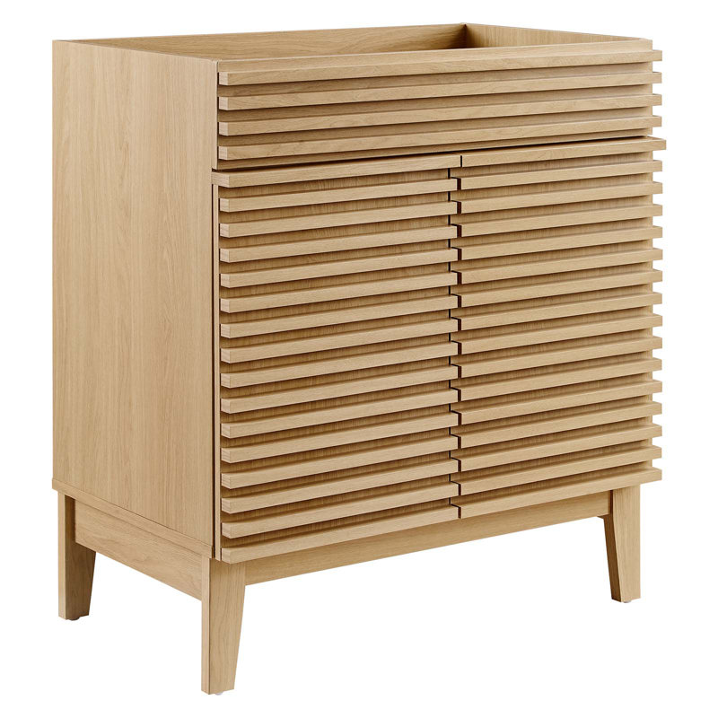 Modway Render 29" Single Bathroom Vanity Base Only, Oak