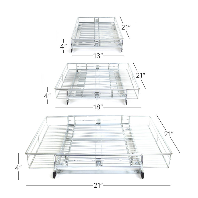 Organisateur de rangement pour grande armoire coulissante Origami 2SD-13, argent, paquet de 2
