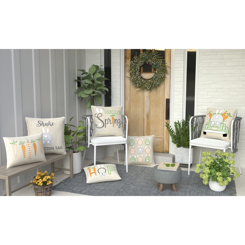 Polyester Throw Square Indoor/Outdoor Pillow Cover & Insert