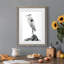 Shoreline Heron In B&W II - peinture encadrée-1032955128-1032955135