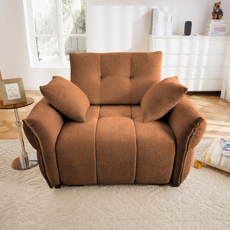 Canapé simple ergonomique de style contemporain, Orange