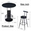 Ensemble de table de bar et tabouret 3 pièces 31,5 pouces Table de bar ronde avec deux tabourets-1701950990