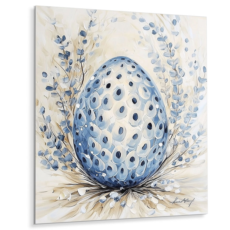 «Aqua Dragon Egg I - Dragons», impression murale moderne, H 20 po x l 12 po