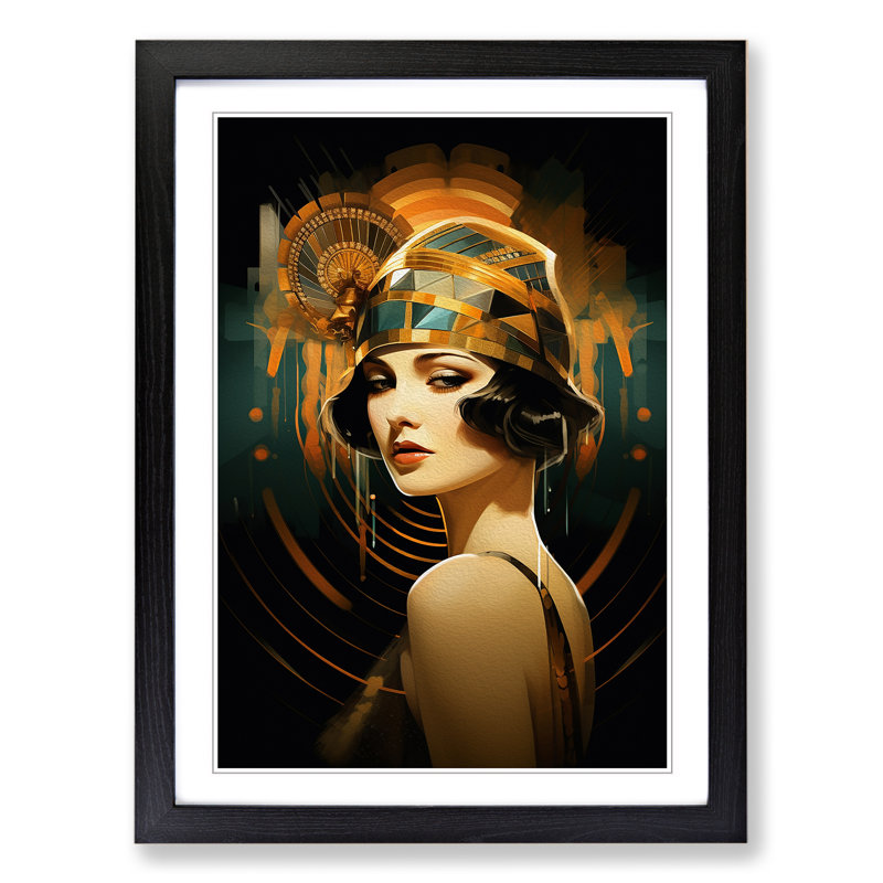 Single Picture Frame Print on Wood, 46cm H x 34cm W, Black Framed