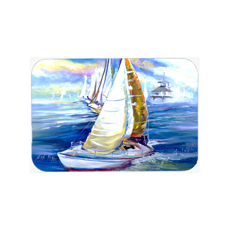 Planche à découper en verre caroline trésors rock my Sailboat