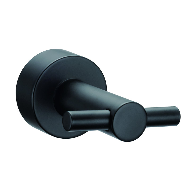 Parma Wall Mounted Robe Hook, Satin Black