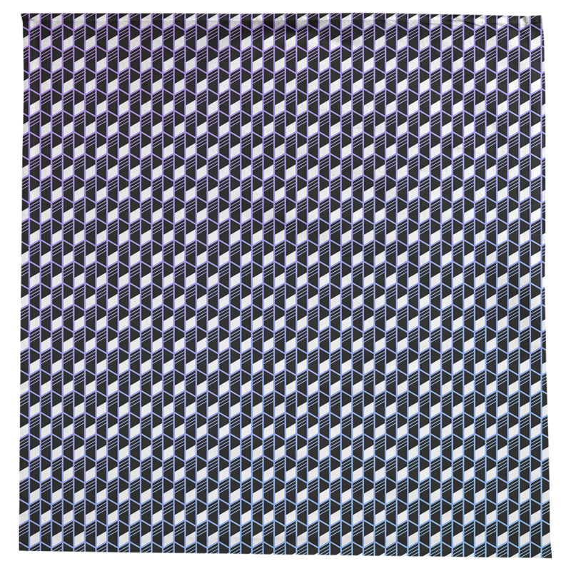 Leffel Geometric Stripes Tablecloth, Purple/Blue