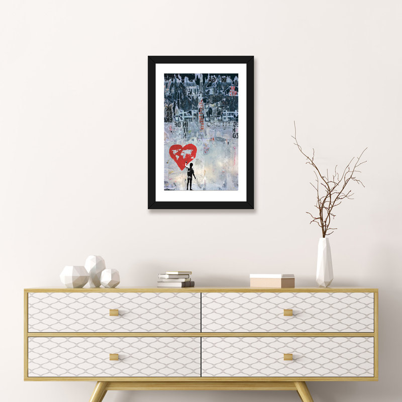 «Wild World» - Impression, Papier noir, H 24 po x l 32 po x P 1 po