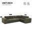 Ensemble de canapé modulaire Boneless Minimalist pour le salon infroissable et confortable-615893467