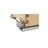 Single Metallic Silver Maple Pullout Waste Container w/ Soft-Close for 15" Vanity Base Cabinets-88472279-65714261