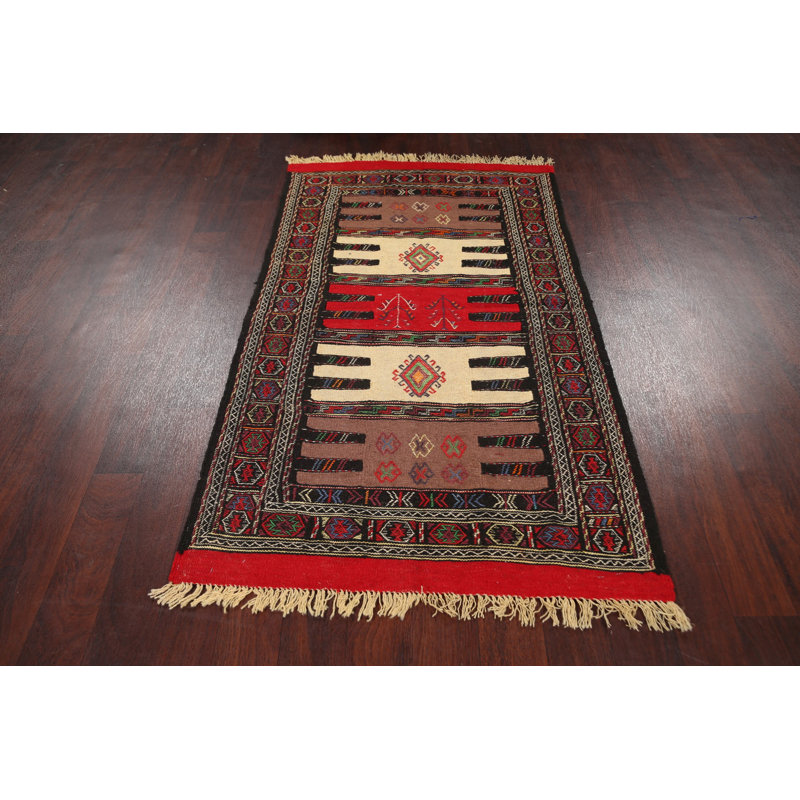 One-of-a-Kind 3'4" X 5'8" New Age Wool Area Rug in