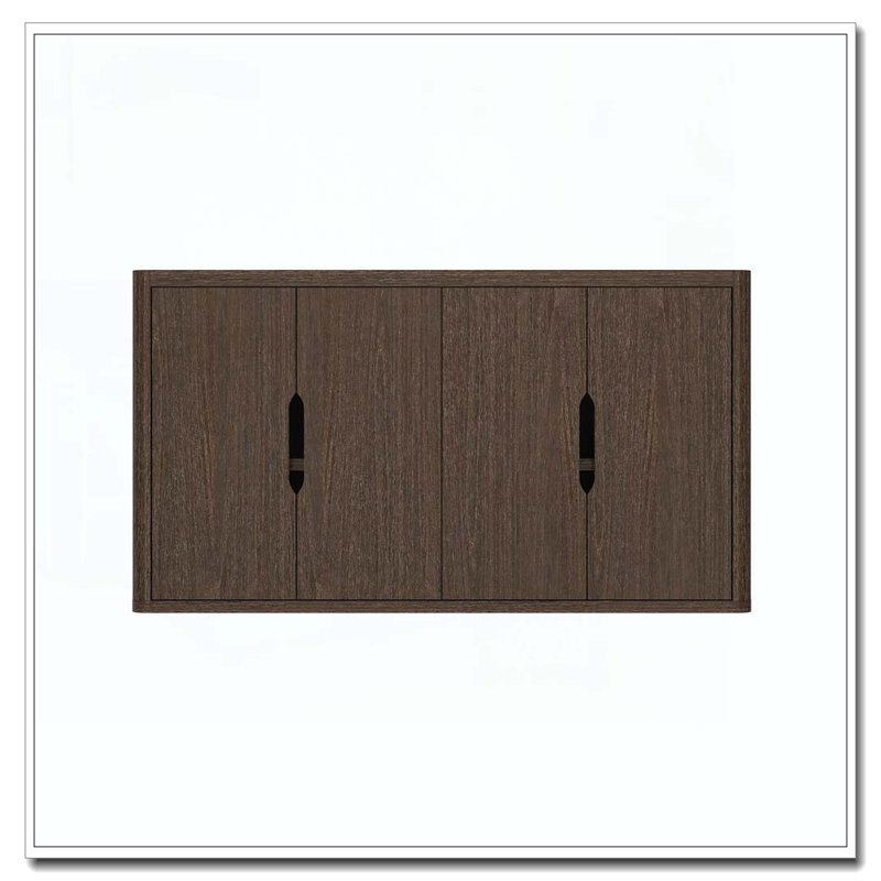 Armoire 4 portes avec rangement, Noyer