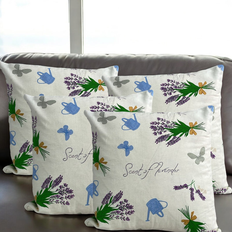 Sausalito Floral Cream Square Cushion Cover