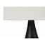 Lampe de table, éclairage, ensemble de 2, H 18 po, métal noir, abat-jour ivoire / crème, contemporain