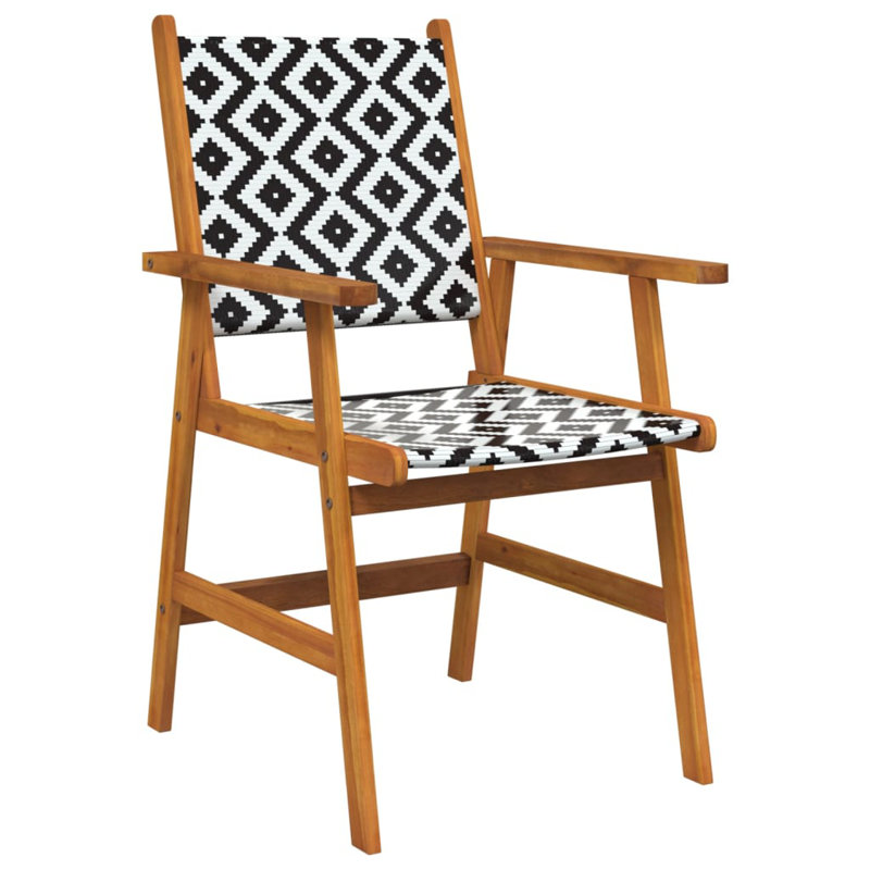 Brazzell Folding Patio Dining Armchair with Cushion, Brown