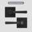 Square Matte Black Privacy (Bed & Bath) Door Lever