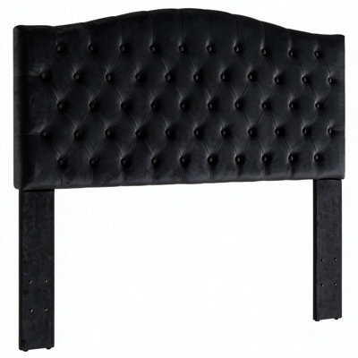 Button-Tufted Upholstered Headboard with Wall-Mount Option