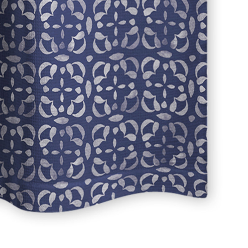 Courtright Geometric Shower Curtain with Hooks Included