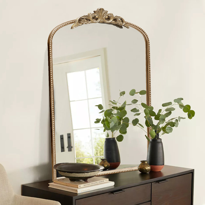Miroir d'appoint mural Vintage Baroque, Or antique