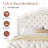 Antonious Velvet Tufted Crown-Shaped Headboard Platform Bed，3-Level Adjustable Height ,No Box Spring Needed,Underbed Storage,Full Size,White-1037135360-1042715717