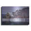 17 histoires «Winter At The Old Stone Church» par Rick Berk, mur en métal-200633486
