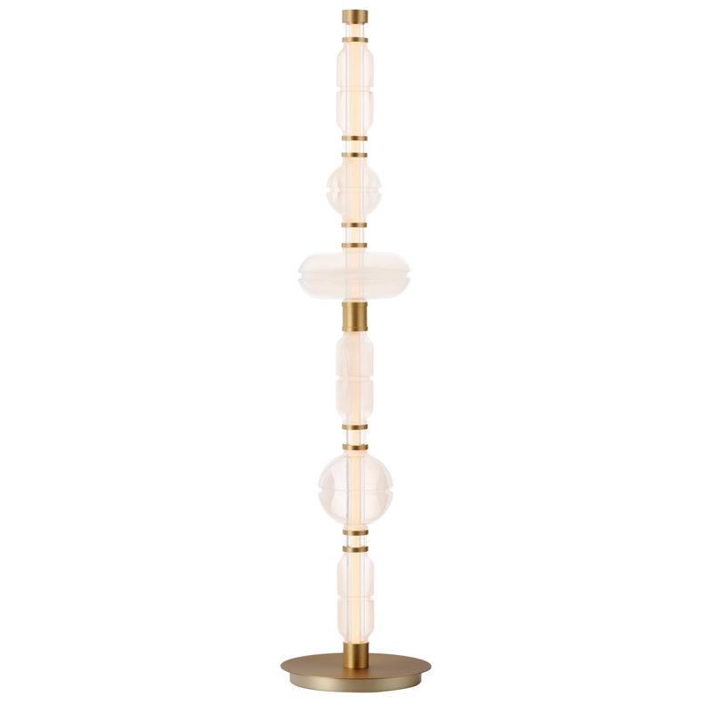Gusto LED Floor Lamp, Gold, Fog