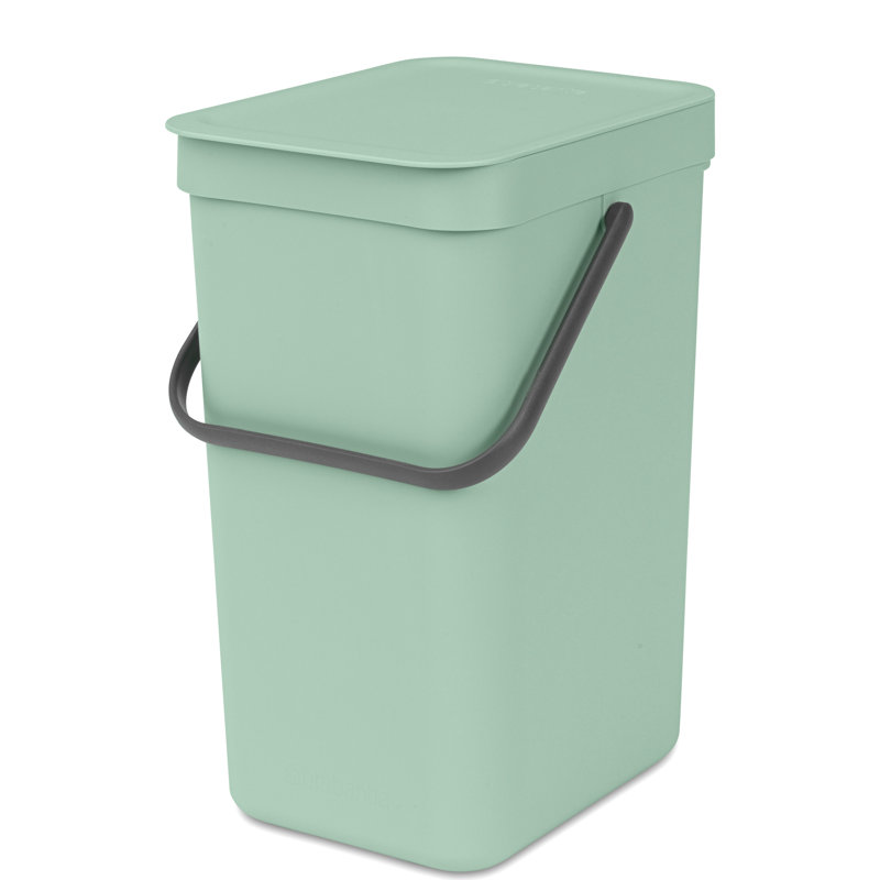 Brabantia Sort & Go 12 Litre Rubbish Bin, Jade Green