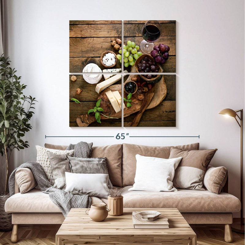 Yarlin Grapes And Cheeses, 45" H x 45" W