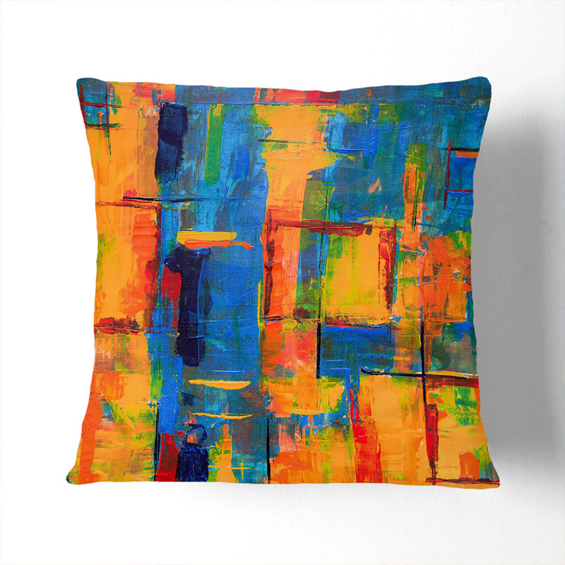 Abstract Square Throw Cushion, 55 x 55 cm
