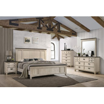 SOFTSEA Farmhouse 6-Piece Bedroom Furniture Sets, Wood Queen Bedroom  Furniture Set Include Solid Pine Wood Storage Bed, 2 Nightstands, 6-Drawer