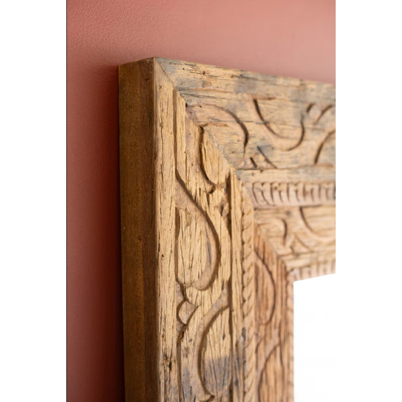 RECYCLED CARVED FRAMED MIRROR