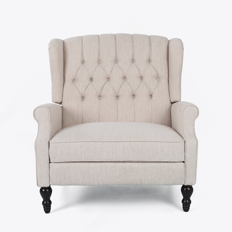 Fauteuil inclinable à un et demi siège, Tissu beige