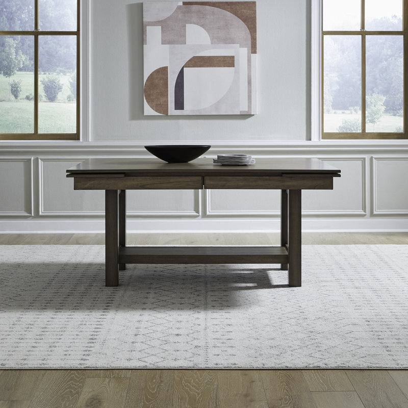 Trestle Table Set, Brown