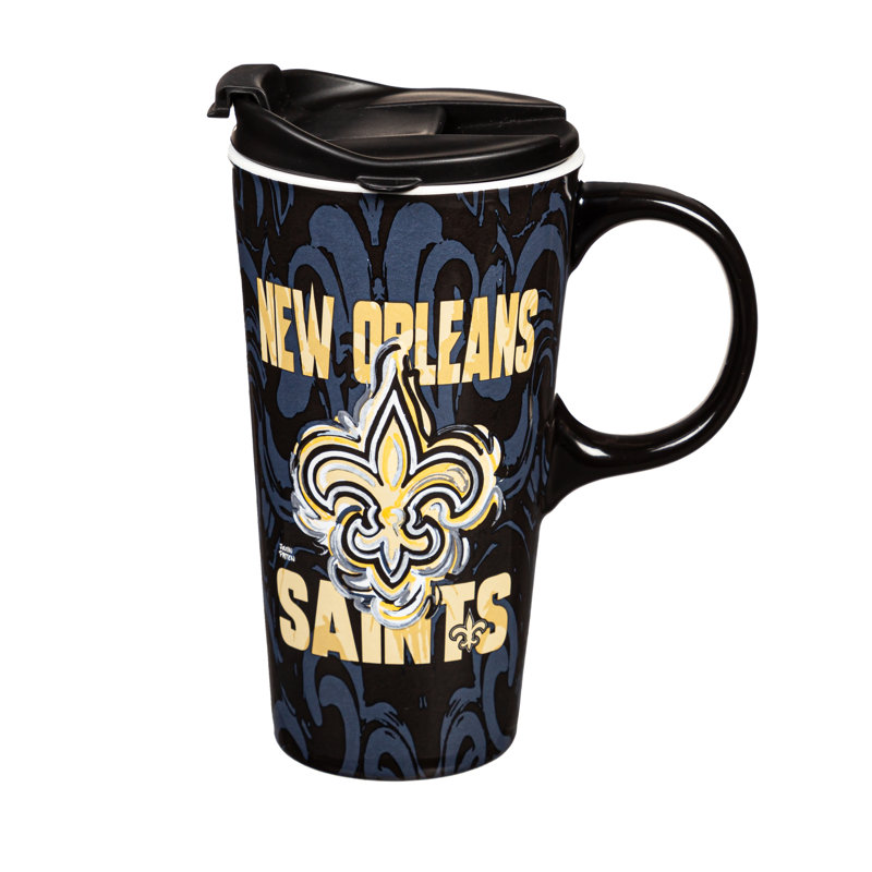 17 oz Tasse de voyage en céramique, Saints de la Nouvelle-Orléans