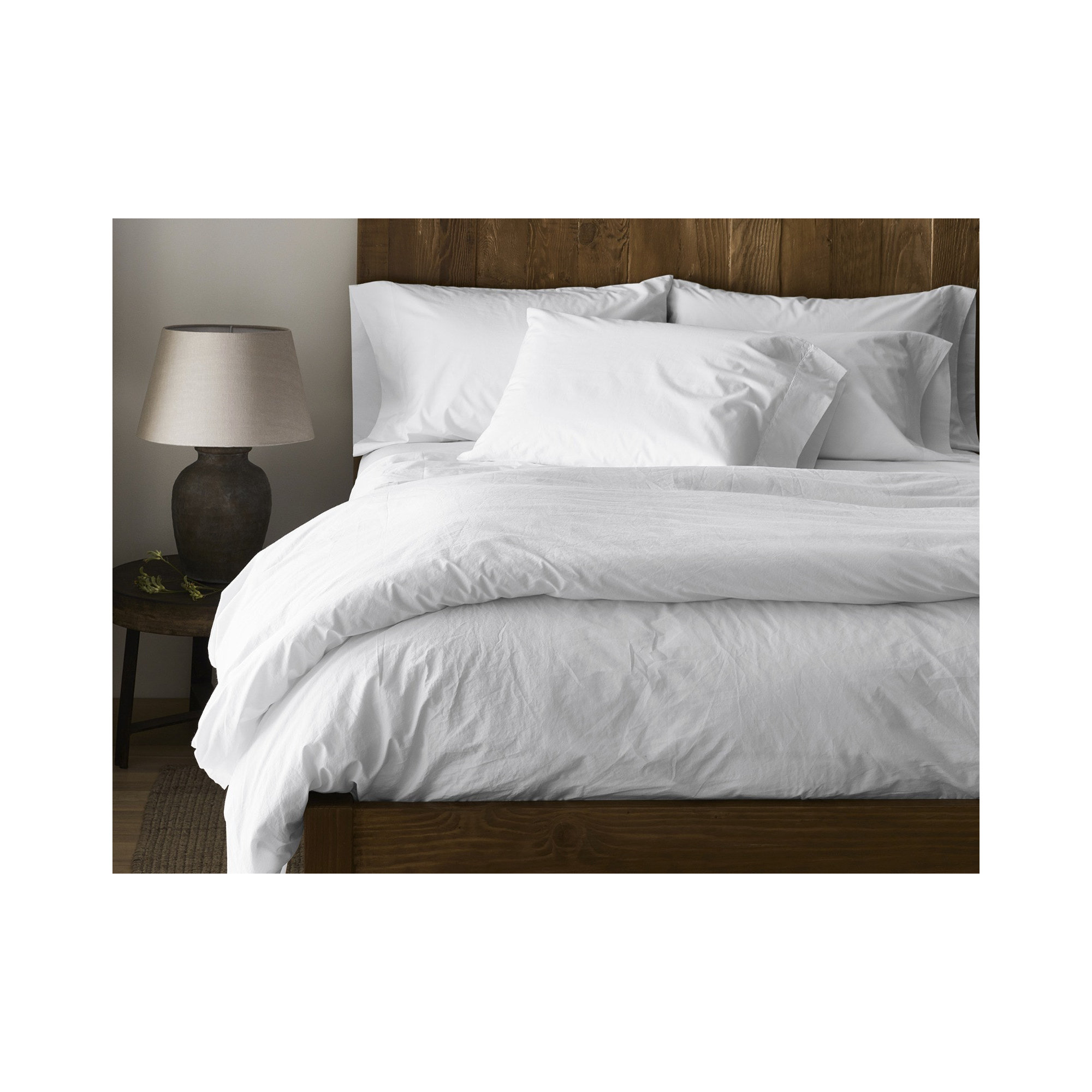 100% Cotton Percale Fitted Sheet, California King Fitted Sheet, Alpine White