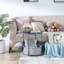 Deeley Small End Table with Storage Bag X-Shaped Cross-Leg Side Table Foldable Tray-1666701592