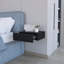 Élégante table de chevet flottante avec tiroir de rangement intérieur pratique pour la décoration de la chambre à coucher et la fonction spacieuse-99278080