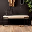 Cordasia Stylish Velvet Bench for Bedroom Furniture, Modern Bench with Iron Metal Legs
