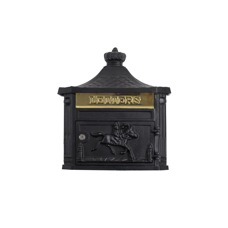 Boîte aux lettres murale victorienne verrouillable, Noir