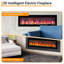 Blue Elephant 127cm W Black Electric Fireplace