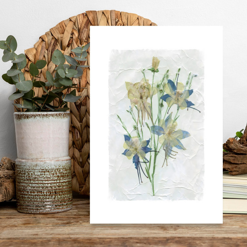 Art mural rétro Decoupage Floral IV, H 18 po x l 12 po