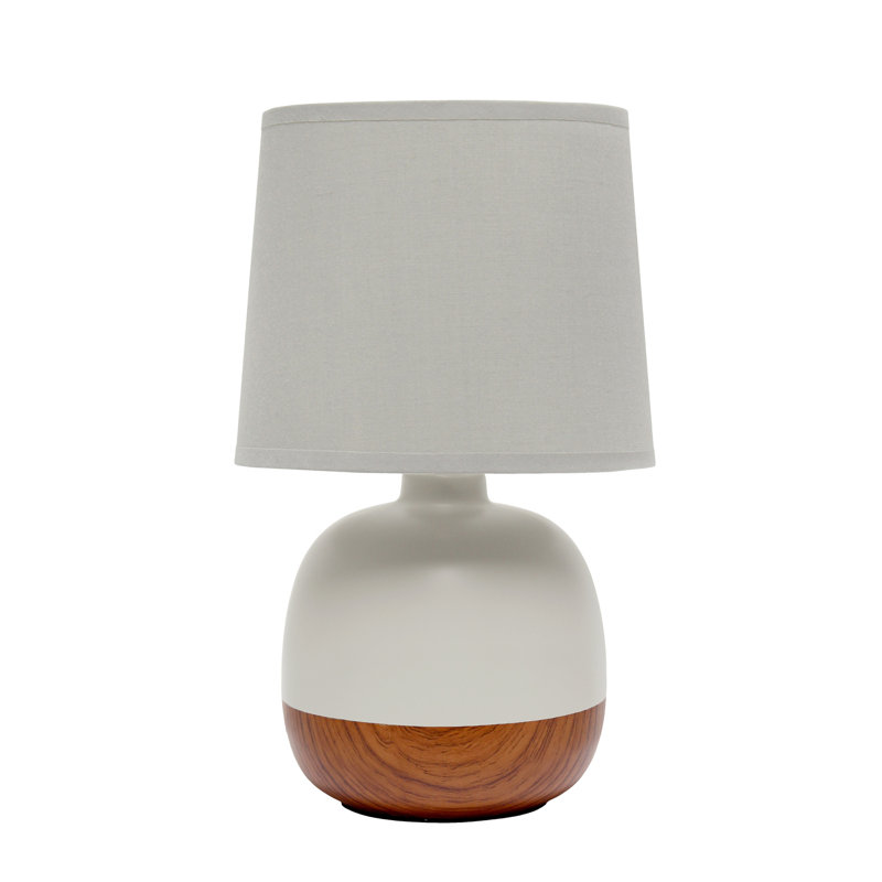 Petite Mid Century Table Lamp, Dark Brown, Gray