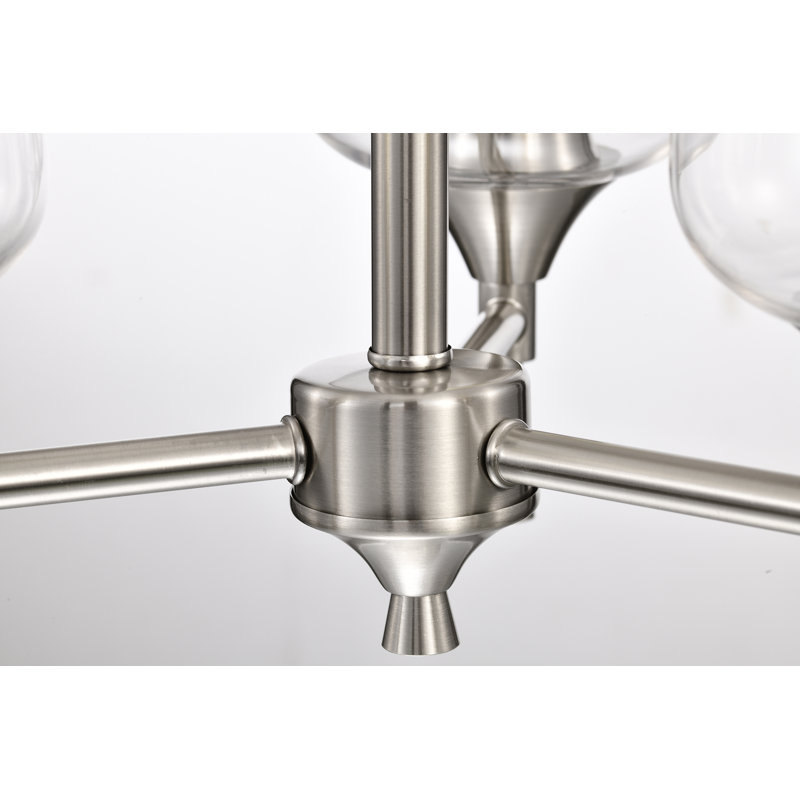 Lustre classique / traditionnel 3 lumières Aidan-James, Nickel brossé