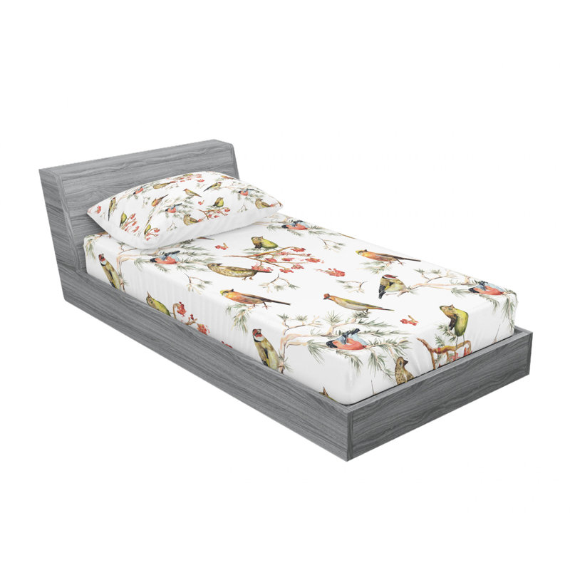 Microfiber Sheet Set, Twin XL Sheet Set with 1 Pillowcase, Floral