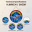 Panneau de vitrail 12 "H Rainbow Clouds-452678804